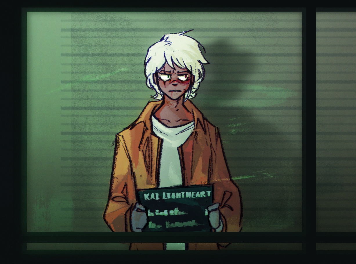 "A mugshot of Kai Lightheart."